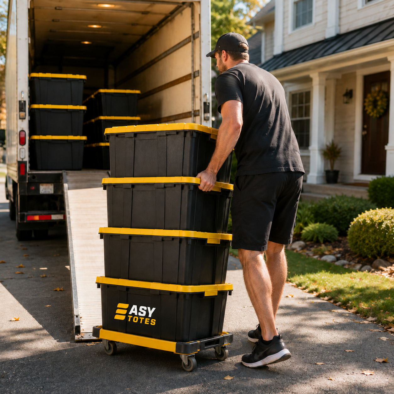 Easy Totes delivery to moving truck